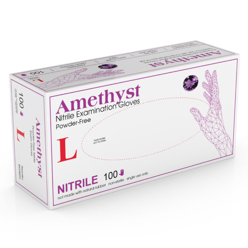 Amethyst Nitrile Exam, 7.5 mil Dark Blue Textured